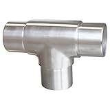 Steckfitting T-Stück, für Rohr Ø 48,3x2,0 Edelstahl V2A Rohrverbinder Verbinder für Rohre Geländerbau Geländer Treppen Balkongeländer Terrassengeländer Balkon Terrasse