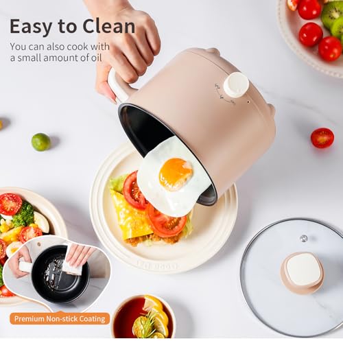 Hot Pot Electric 1.5L, Portable Ramen Non-Stick Cooker for Noodles - image 5