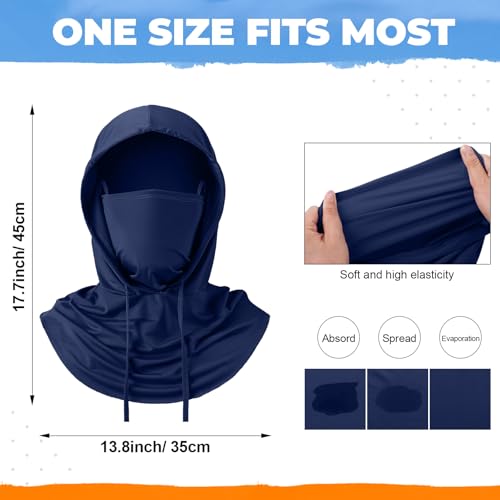 Image of Funtery Summer Cooling Balaclava Mask, UV Protection Hood Mask Breathable Cycling Face Cover Full Head Scarf for Men Women