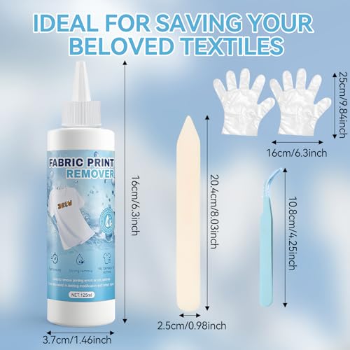 WEILAOK Removedor de Vinilo de Transferencia de Calor para Tejidos, Removedor Rápido de Letras de Vinilo, Potente Removedor de Residuos, Suave Lmpresión Ropa Eliminación Rápida Eliminación, 125ml