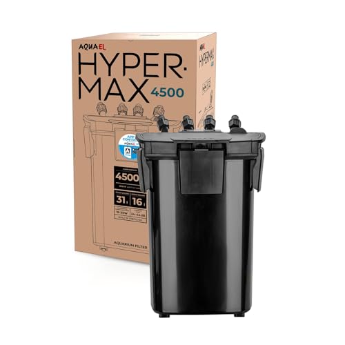 AQUAEL Filter HYPERMAX 4500 BT – Kontrolliere die Unterwasserwelt | Außenfilter für Süßwasseraquarien 200–1500 l | 4500 l/h | 18–36 W