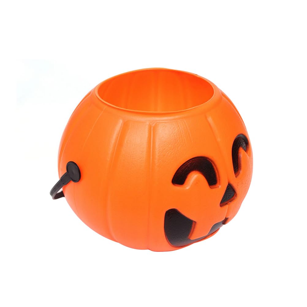 Cabilock Pumpkin Lantern Pumpkin Bucket Led Light Home Decor Jack o Lantern Candy Bucket Led Pumpkin Light Novelty Pumpkin Basket Ornament Kid Snack Bucket Child Dining Table