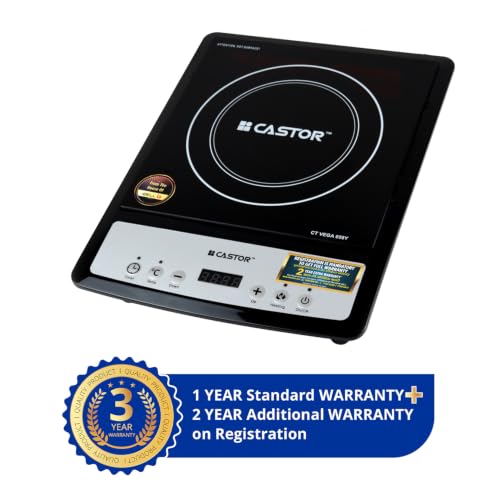 Image of iBELL CASTOR CTVEGA058Y 2000W, 3-YEAR WARRANTY, Induction Cooktop, Touch Control, Digital Display, Energy Efficient, Black Glass Cooktop,[Black]