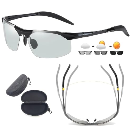 Photochromic Sunglasses Anti-Glare Polarized Lens Z87