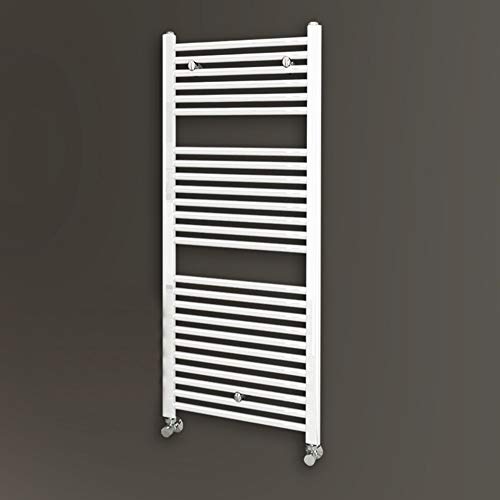 Preisvergleich Produktbild Kibath L484503 Handtuchhalter für Heizkörper, zum Einbau in Warmwasserkreise, Stahlrohre mit weiß lackiertem Finish 1200 x 500 Geeignet für Standardheizungsnetze