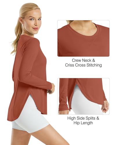 Image of G4Free Lightbreeze Womens UPF 50+ Long Sleeve Workout Tops Quick Dry UV Sun Shirt Running Gym Hiking Yoga Casual Lightweight