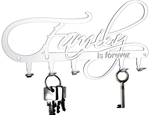 Tablero de llaves * Family is Forever * - ganchos para llaves - 5 Ganc