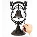 Sungmor Classic Cast Iron Tabletop Hand Bell Dinner Bell - Lovely Squirrel Shape Service Bell - Wrought Iron Rattle Table Ornaments - Perfect for Restaurant Bar Cafes
