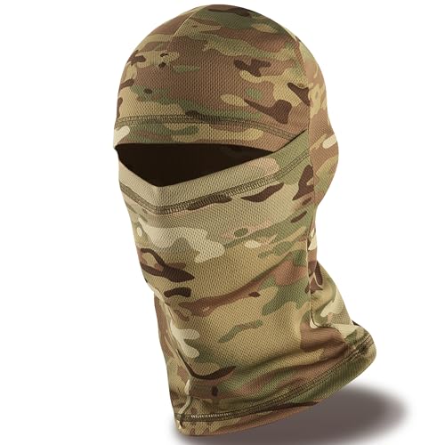 M-Tac Tactical Balaclava Face Mask for Men & Women – Breathable Lightweight Ski Mask for Motorcycle Helmet, UV Dust Protection (Camo)