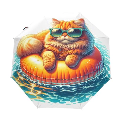 Parapluie chat mignon GAIREG pliable automatique pour femme