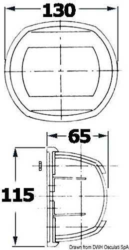 Feu de navigation Maxi 20 blanc 24V Osculati feu de poupe blanc pour bateau de plaisance