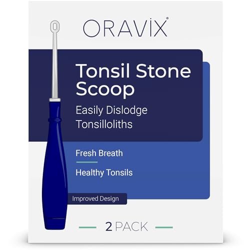 Extractor de Tonsilolitos LED | Pack de 2 | Evitar Mal Aliento | 2 Herramientas para Extracción de Tonsilolitos | 6 Cabezales Intercambiables | Quitar Tonsilolitos | Limpieza Bucal | ORAVIX