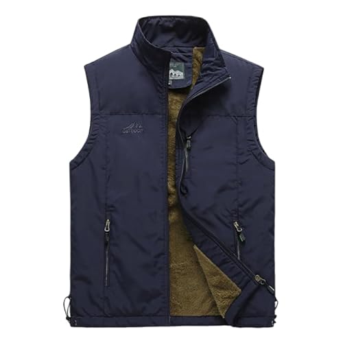 Kayiyasu メンズ アウトドアベスト S-5XL ネイビー