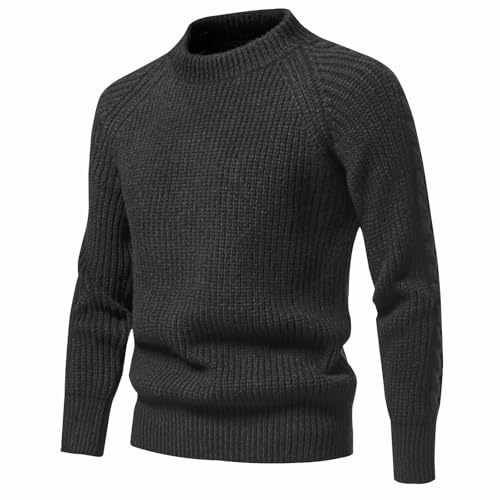 Ribbed Turtleneck Sweater Men Fall Long Sleeve Knit Sweater Slim Fit Pullover Sweaters2