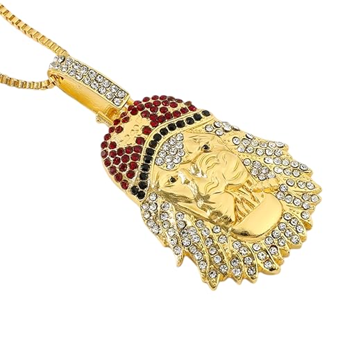Collier Crâne NBYGSC, Cadeau Idéal Style Pirate des Caraïbes et Hip Hop pour Homme et Femme