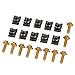 M5 Motorcycle Fairing Body Bolts & Clips, Spire Speed Fastener Clips Screw Spring Nuts, 10PCS(Gold)