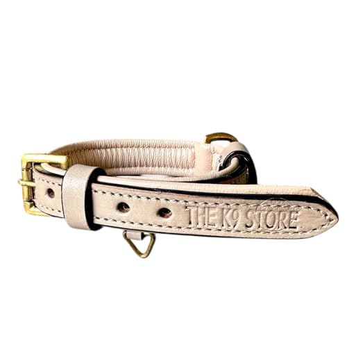 Image of High Graded Premium Leather Dog Collar- Dog Collar for Large Dogs, Dog Collar for Med, Dog Collar Belt (Grey, Size Neck - Small (11.5-14.5 Inch)
