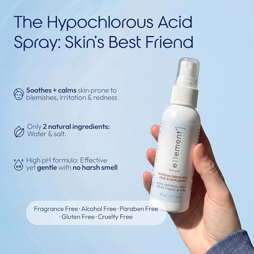 Image of e11ement Hypochlorous Acid Spray for Skin, HOCl Facial Mist & Body Spray, Skin Cleanser for Face, Acne Prone & Sensitive Skin, Fragrance Free, All Skin Types & All Ages (2 oz)