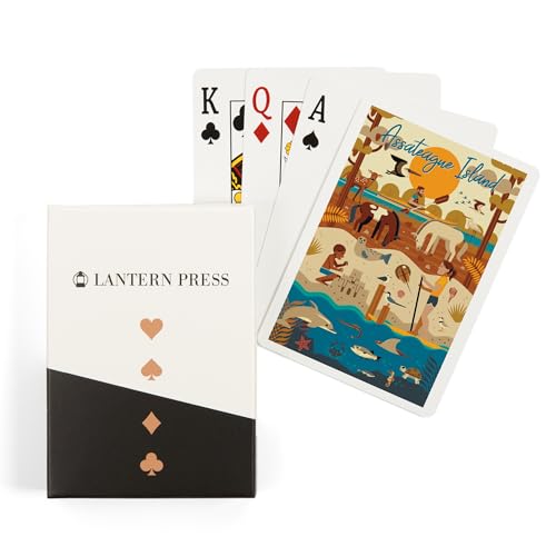 Lantern Press Assateague Island Baraja de 52 cartas poker