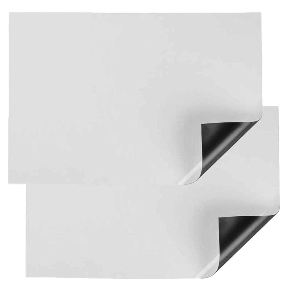 KIBOO 2 Pack 11x17 Magnetic Whiteboard Sheets - Dry Erase Message Board , Stays White, Wipes Clean, Write Notes, Organize Lists, Stick To Home Kitchen Refrigerator, Office Fridge Bulletin Board