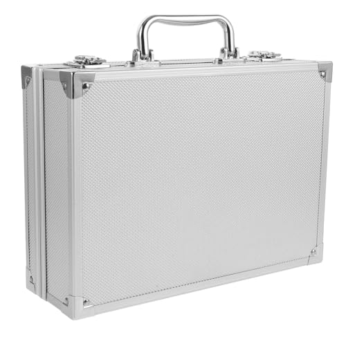 Tofficu Caja de Almacenamiento de Herramientas de Metal Pequeña, Maleta Portátil Cerradura de Seguridad, Resistente a Golpes y Arañazos, Adecuada para Profesionales y Uso Doméstico,