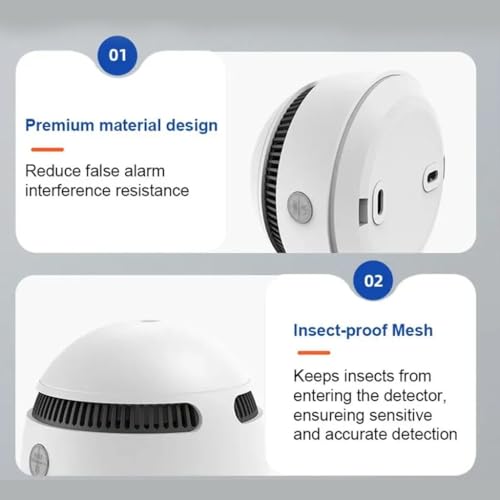Image of amiciSmart WiFi Smoke Detector with Photoelectric Sensor | SmartLife App Fire Alarm Sensor | 85dB Loud Alert | Battery Operated | 10-Year Life | Remote Monitoring & Test Function