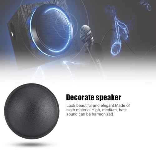 Agatige 10PCS Speaker Dust Cap, Cloth Speaker Dust Cap 55mm/2.17in Diameter Subwoofer Paper Dome Coil Cover Caps Speaker Protector Replacement for Speaker Decoration Accessory, 10mm/ 0.39in Height