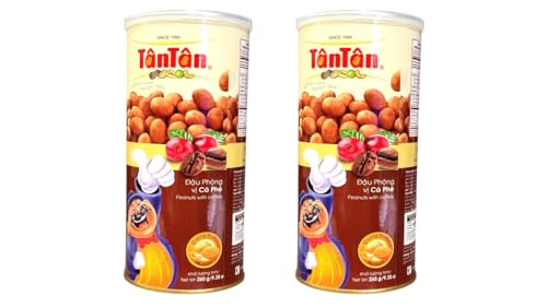 Image of 2 Packs - Coffee Peanuts - Dau Phong Ca Phe - 9 Oz per Can with 2 Cans per Order
