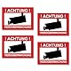 4x Aufkleber Videoüberwachung Klein - Achtung Videoüberwachung - Außen - 75x50mm