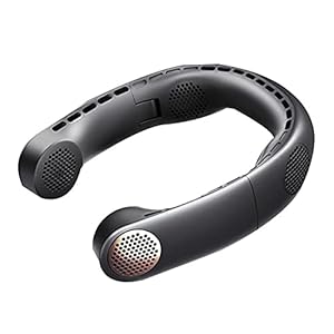 Mini-hals Fan Draagbare Bladeless USB Oplaadbare Mute Sports Fans Outdoor Ventilador DAGUAI (Color : Light Yellow)