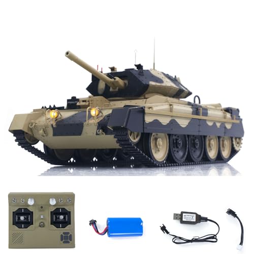 Toucan RC Hobby 1/16 2,4 GHz control remoto de tanque militar modelo CoolBank MK III tanque de combate modelo torre giratoria 360° humo y efectos de luz regalo para adultos
