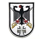 StarWay German Eagle Bundeswehr Embroidered Patches for Embroidery Cloth Patch Badge Hook & Loop Christmas Embroidered Patch (color1)