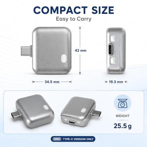 Image of USB-C Smart Auto Eject Charging Adapter with LED Indicator, Intelligent Power Control, Automatic Power Cut & Overcharge Protection for Phones, Tablets and USB-C Laptops