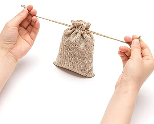 Amazon | Floratek 亜麻袋 50枚 サイズ10×14cm 小さい巾着袋 無地