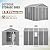 VONZOY Outdoor Storage Shed, 8x10 FT Resin Shed with Floor and Lockable Door, Window & Vents, Tool Sheds & Outdoor Storage for Bike, Garden Accessories, Tools, Waterproof(Grey & White)