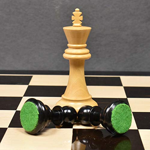 Ensemble de pièces d'échecs Staunton ébène de poids 3.9"