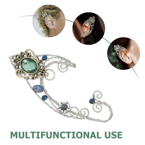 Pendientes de cristal verde de hadas elegantes y no perforados SOIMISS para novias 3
