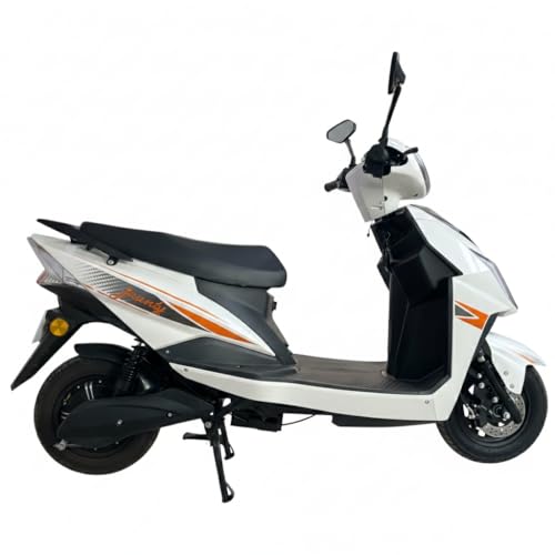 Image of AMO Electric Scooter Jaunty L Double Light Lead Acid Low Speed -25kmph Range - 65 Km Non RTO in White with Portable Charger Ex-Showroom