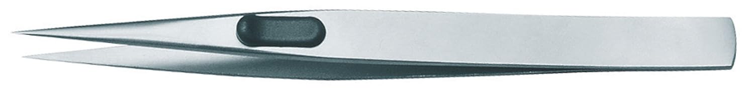 GEDORE 722-1 Precision Tweezers, Flat, Satin Non-Glare Finish
