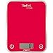 Tefal BC5003 Optiss Glass Bilancia da Cucina Elettronica, Acciaio, Rosso