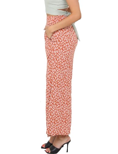 Angie Women's V-Yoke Wide Leg Pant in Satin2