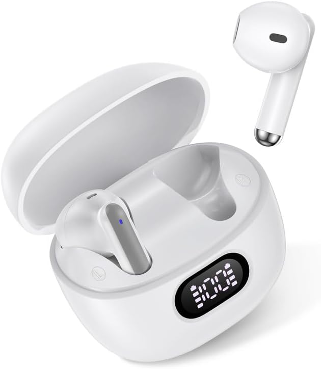 Wireless Ear Buds Bluetooth 5.3 Earbuds, iPhone 16e Earphones Noise Reduction Headphone for iPhone 16 Pro Max/15/14/13, Samsung Galaxy S25 Ultra, Google Pixel 10 9, OnePlus, Apple Android in Ear