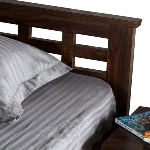 Image of AADITYA WOODS Solid Sheesham Wood Single Bed Cot Without Storage | Single Size Bed for Bedroom | Multipurpose Use Bed- Teak 5