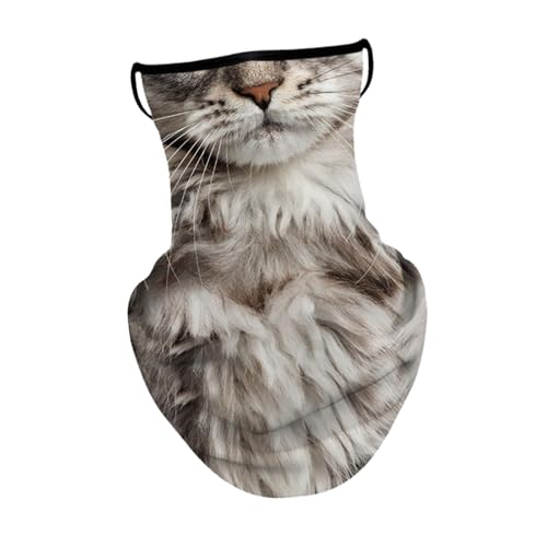Animal Pattern Neck Gaiter Face Cover with Ear Loops, Sun Protection Cooling Bandana for Outdoor Activities, 9.84x15.75inch- Style B
