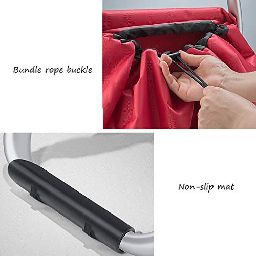 Einkaufstrolley Lebensmitteleinkaufswagen Leichter Haushaltstreppeneinkaufswagen Zusammenklappbarer tragbarer… – Bild 5