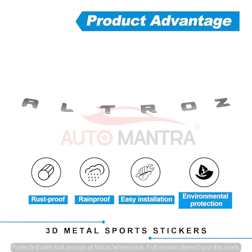 Image of AlTROZ Self Adhesive | Metal Sticker Logo Badge 3D Emblem Car Sticker