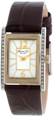 Kenneth Cole New York Women's Quartz Stainless Steel Case Leather Strap Brown Casual Watch,(Model:KC2750)