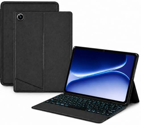 ProElite Wireless Bluetooth TouchPad Keyboard Case for OnePlus Pad Go 2 12.1 inch, Magnetic Detachable Bluetooth TouchPad Keyboard OnePlus Pad Go 2 12.1 inch with Built-in 7-Colors Backlit, Black