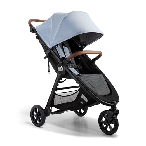 Baby Jogger® City Mini GT2 Single Stroller, Eco-Friendly Series, Baby Stroller with Four-Way Use with the Included Infant Car Seat Adapters, Leatherette Handle and Belly Bar, Slate Fog by Baby Jogger - Used condition - US$313.63