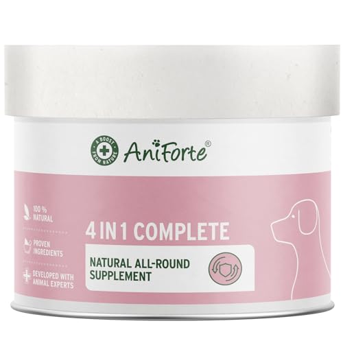 AniForte 4in1 Complete for Dogs 250g - Natural Health Supplement, Supports Joint Care, Digestion, Coat & Skin, With Green-Lipped Mussel & Rosehip, Rich in Vitamins & Minerals